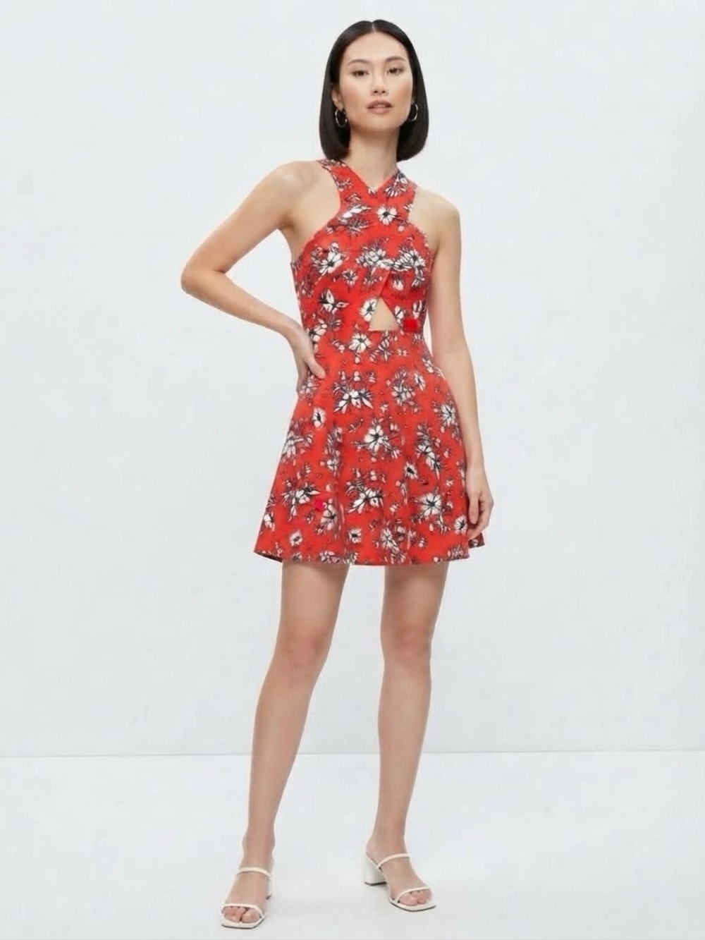 A&F Floral Fit and Flare Mini Dress Summer Twee Picnic Cottagecore Prairiecore